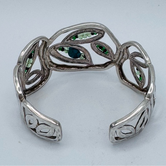 Silpada B2182 Cuff Bracelet, Garden Party, Sterling Silver, Turquoise  & bead - Picture 6 of 7